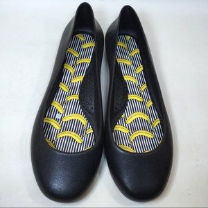 Women's Oka-B jelly ballet flats black sz 6
